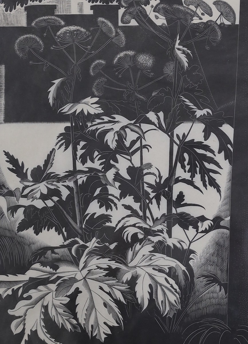 John Farleigh (1900-1965), two wood engravings, ‘Hemlock’ & ‘Yew Trees’, both signed, 7/50 & 9/10, overall 44 x 31cm and 18 x 12cm
